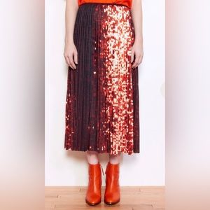 BNWT A Détacher Seraphina Serafina Sequin Print Mesh Skirt, size M
